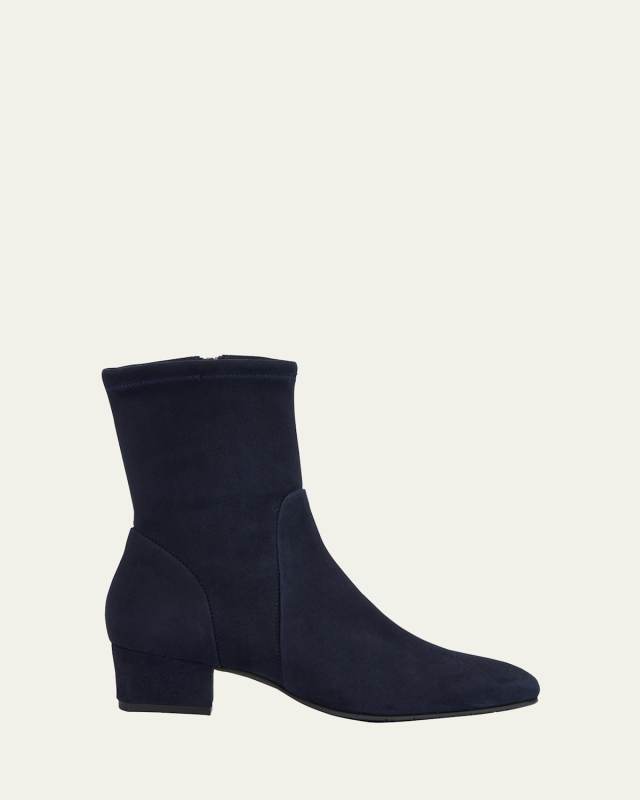 Stassi Stretch Suede Ankle Boots
